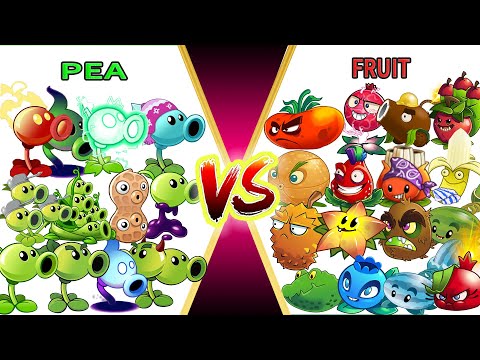PvZ 2 Gameplay - Team PEA Vs Team FRUIT - Which Team Plant Will Win ? - Plant vs Plant