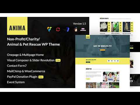 Anima - WordPress Non-Profit Charity Theme for Pet Rescue and Animal Shelter | Themeforest Website