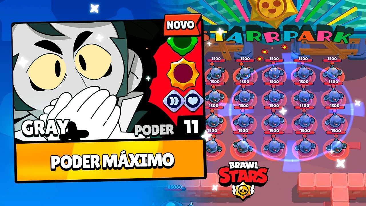 JOGUEI COM O NOVO BRAWLER GRAY E ESSA HABILIDADE DELE É ABSURDA! BRAWL STARS