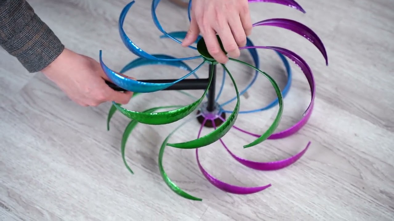 Jaxpety Metal Kinetic Wind Spinners Garden Art Pinwheels Ornaments