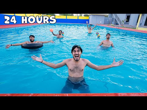 24 Hours in Swimming Pool Challenge | अब 24 घंटे इस पूल से बाहर नहीं आ सकते | Will We Survive?