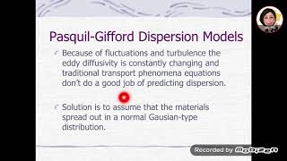 Toxic release and dispersion model
