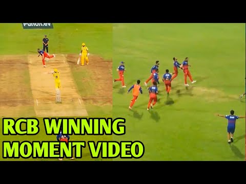 RCB Last Ball winning moment video। CSK vs RCB | Virat Kohli Cricket News