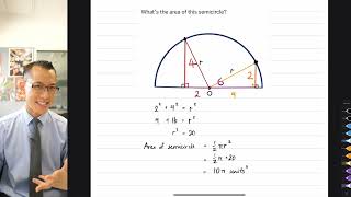 Mystery Theorem (3 of 7: Semicircle with no radius)