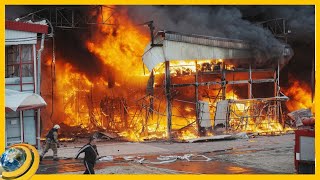 ԱԹՍ-ի հարվածից այրվել է Խարկովի շուկան. կան զոհեր ու վիրավորներ