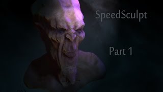 An improvised creature in Zbrush. Sculpt Timelapse Part 1