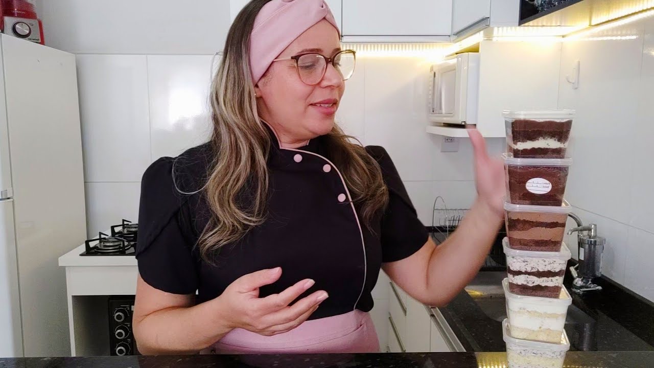 COMO MONTAR BOLOS NO POTE COM BOLO ESFARELADO! Faça e venda! 🤑