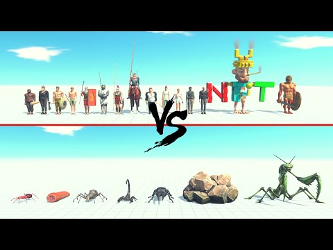 All Humans Vs Giant Invertebrates Faction ARBS | Animal Revolt Battle Simulator