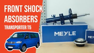 Youtube thumbnail of video "How to replace the front shock absorbers Transporter T5 ➿"