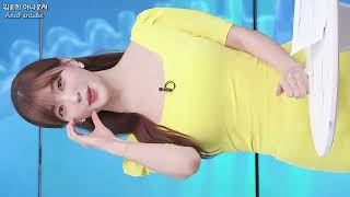 黄色いワンピースがよく似合うキム・ユンヒアナウンサー 4K