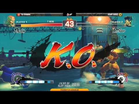USF4 @ TKONY A League - TS Sabin vs BOTB EMP Hiro [720p/60fps]