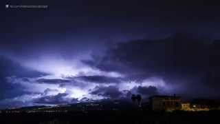 preview picture of video 'Lightnings in Pace del Mela - Time Lapse'