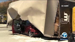 2 killed after big rig overturns on 71 Freeway in Chino Hills | ABC7