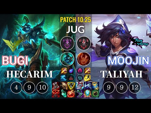 V3 Bugi Hecarim vs RNW Moojin Taliyah Jungle - KR Patch 10.25