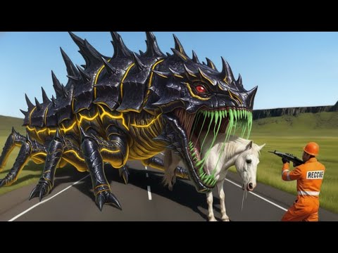 Heroic Rescue Team Saves Lonely Horse from Giant Hellcentipede Terrifying Attack