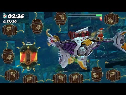 Quickest time to Destroy 30 Mines ! (Robo Shark) - Hungry Shark World