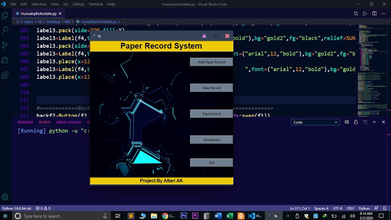 Python Mini Project with tkinter Sqlite3 Pandas and Xlsxwriter with Source Code