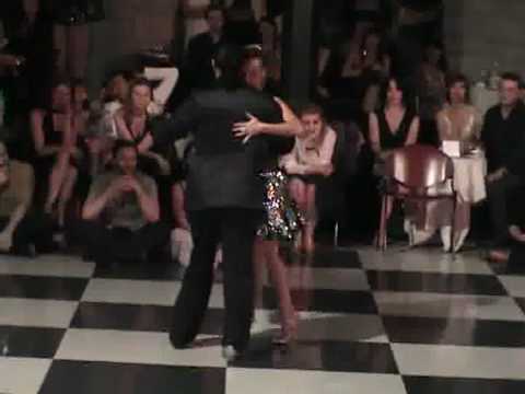  Sebastian Arce  and  Mariana Montes  are  dancing  to  the  milonga  "  La Milonga Que Faltaba  "