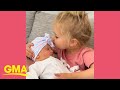 Watch The Adorable Moment This 3 Year Old Welcomes Her Newborn Sister Home