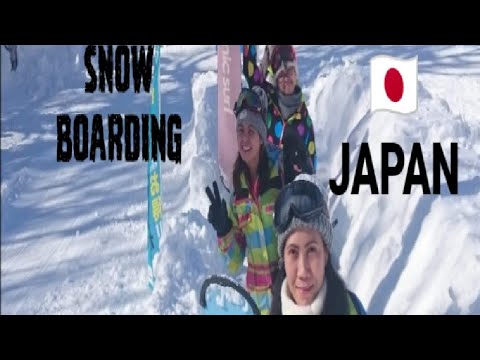 first snow boarding/exploring the snow mountain in RYUO SKI PARK NAGANO JAPAN