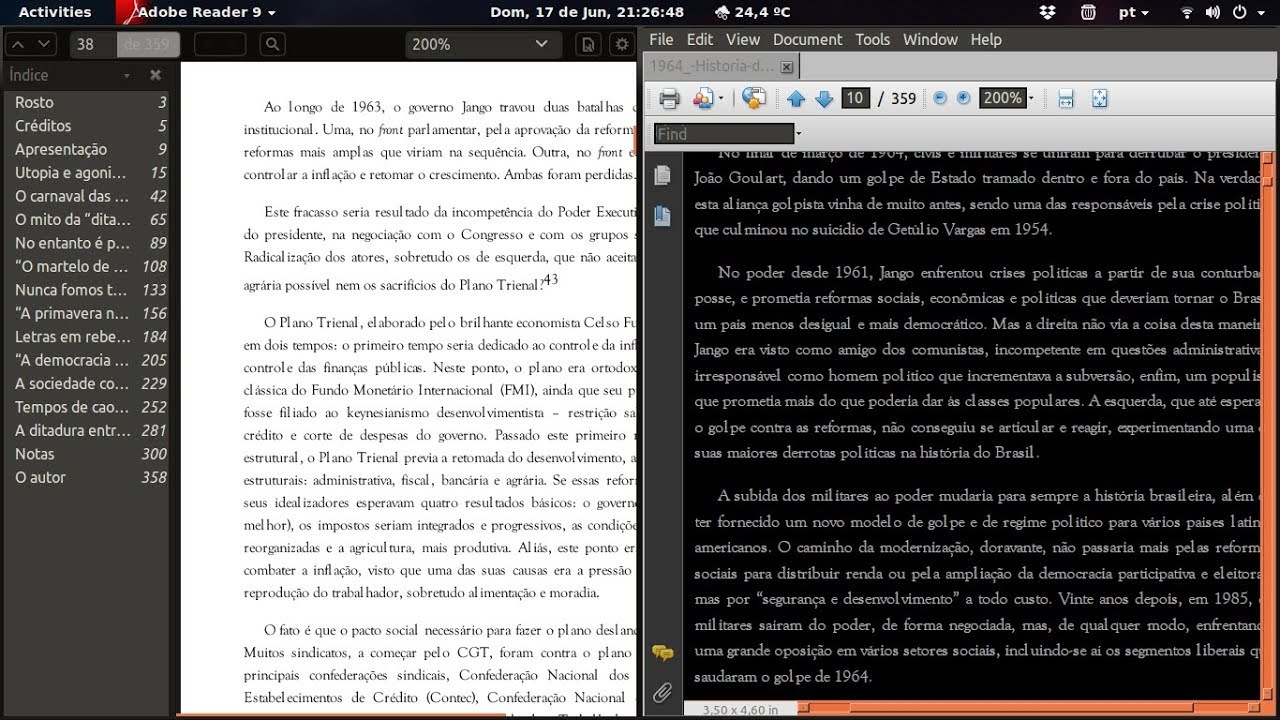 Leia PDF com tela escura # um descanso para seus olhos