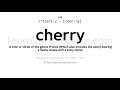 Pronunciation Of Cherry Definition Of Cherry