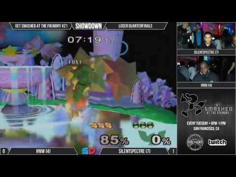 Get Smashed at the Foundry #21 - Loser Quarters - HMW (Fox) v SilentSpectre (C. Falcon)