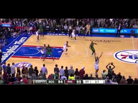 Rajon Rondo Miss in OT vs Philadelphia December 7, 2012