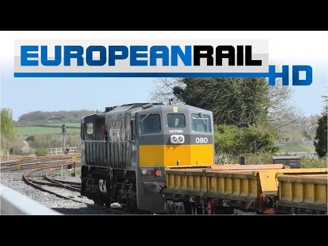 Iarnród Éireann Irish Rail Spoil & HOBS wagons at Portarlingon yard