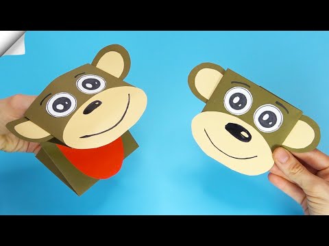 Moving paper toys Paper monkey Easy paper crafts