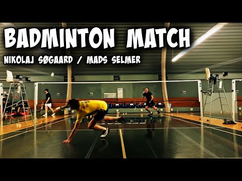 Badminton Single Match: Nikolaj Søgaard vs Mads Selmer Nielsen