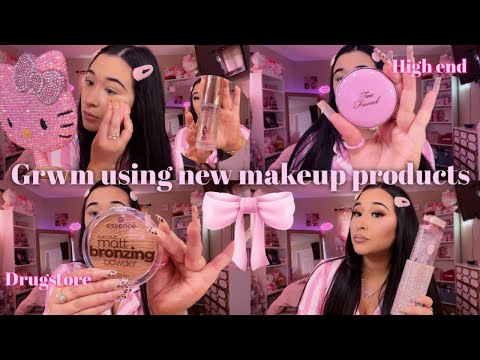Trying a full face of new makeup products ♡ (too faced, essence, colourpop, charlotte tilbury, etc)