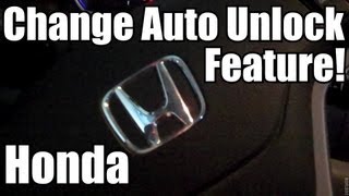 How To Change Honda Auto Door Unlock Settings