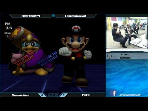 Fight Knight 4 Project M Singles - Chosen Juan (Mario) vs. Yuko (Dedede)