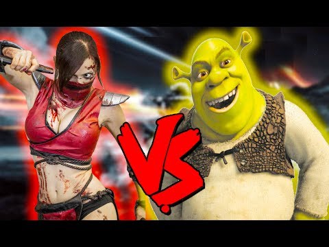 Skarlet Vs Shrek Army - Epic Battle - Mortal Kombat Costume Skin Mod