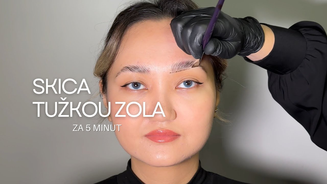 Skica obočí za 5 minut. Co je k tomu potřeba? Tužka Zola Dark Brown, štětec Synthetic №22 Creator