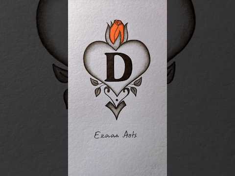 D naam wale log kaise hote hain 🥰 || D drawing #art #shorts #trending