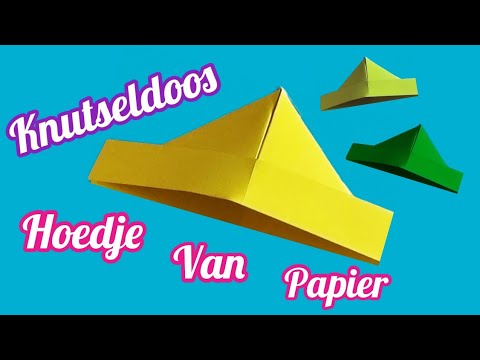 HOEDJE van PAPIER vouwen | origami hoed