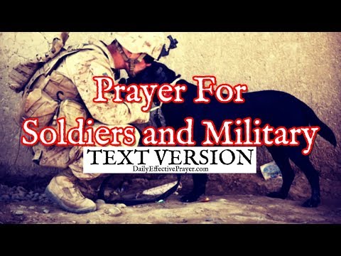 Prayer For Soldiers and Military (Text Version - No Sound) Video