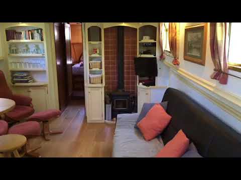 Shared Dutch Barge Dorchester main saloon