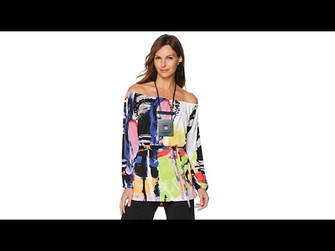 N Natori Embroidered Peasant Top