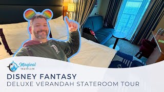 Disney Fantasy Deluxe Verandah Stateroom Tour | Full Walkthrough of Our Disney Cruise Line Cabin