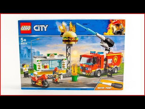 Vidéo LEGO City 60214 : L'intervention des pompiers au restaurant de hamburgers