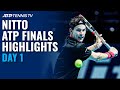 Thiem vs Tsitsipas; Nadal vs Rublev | Nitto ATP Finals 2020 Day 1 Highlights