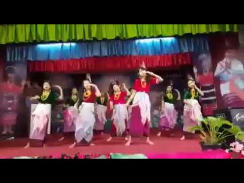 BABYTHOI (middle red) performance of Nirmalabas school