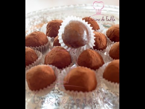 Truffes aux marrons glacés, chocolate and candied chestnut truffles, ترافل الشوكولاته بالكستناء