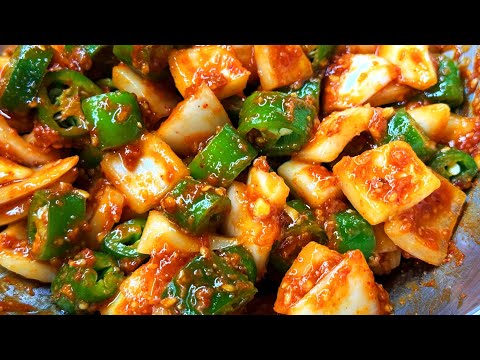 봄 반찬의 끝판왕! 인기만점 대박집의 입맛땡기는[고추 양파 된장무침]