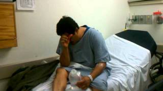 Drinking Iodine for a cat scan .mmm taste good!