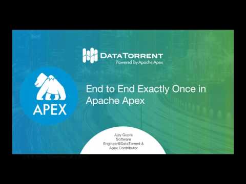 End-to-End "Exactly-Once" processing using Apache Apex (Next Gen Hadoop)