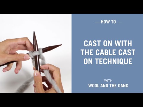 How to cast on with the cable cast on technique